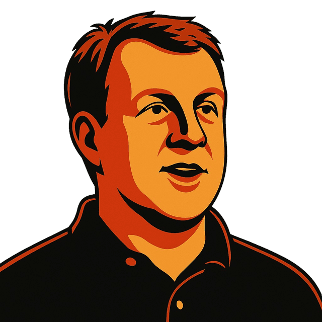 Pop art illustration of Paul Graham
